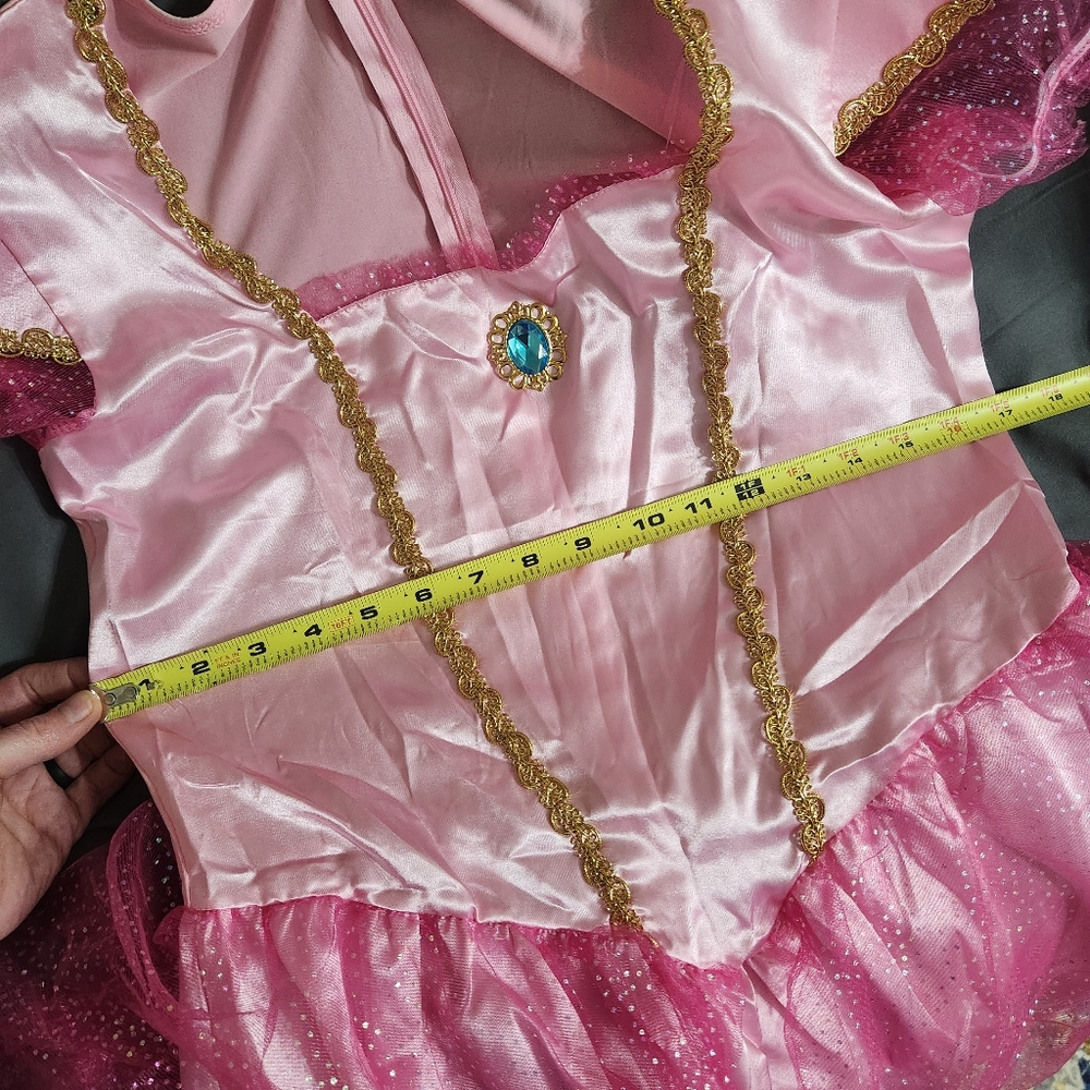 NWOT Womens L Princess Peach Dress Costume - Picture 10 of 11
